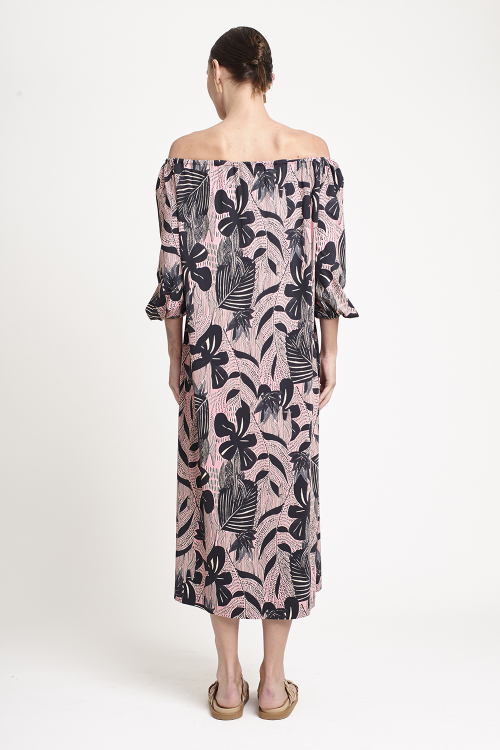 Fit — Vestido Jersey Estampa Cactus Amplo