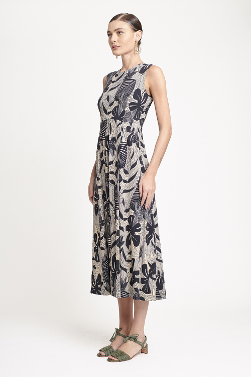 Fit — Vestido Jersey Estampa Cactus Longo
