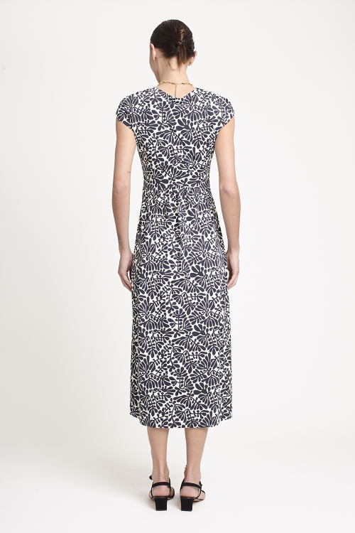 Fit — Vestido Jersey Recortes Estampa Paisagem