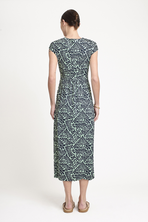 Fit — Vestido Jersey Recortes Estampa Paisagem