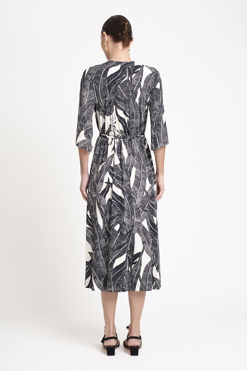 Fit — Vestido Jersey Estampa Suculentas Manga Kimono