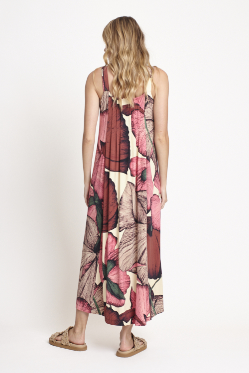 Fit — Vestido Jersey Estampa Floral Pregas