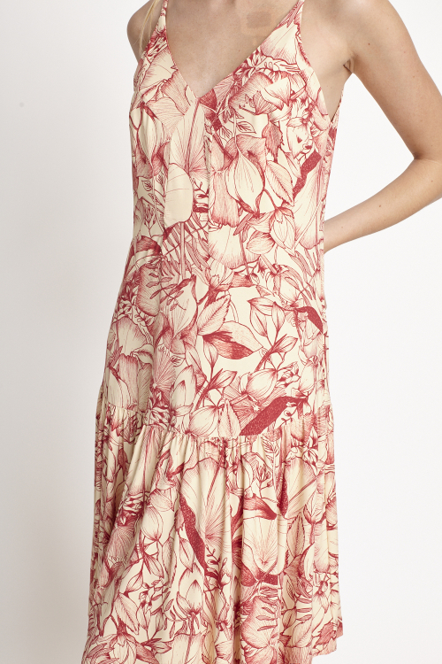 Fit — Vestido Jersey Estampa Natureza Curto