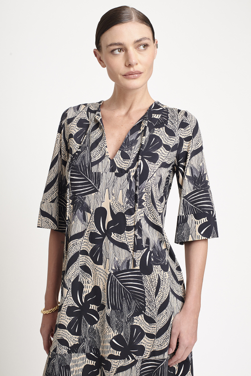Fit — Vestido Jersey Estampa Cactus Curto