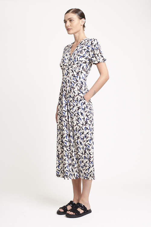 Fit — Vestido Jersey Estampa Revoada Midi