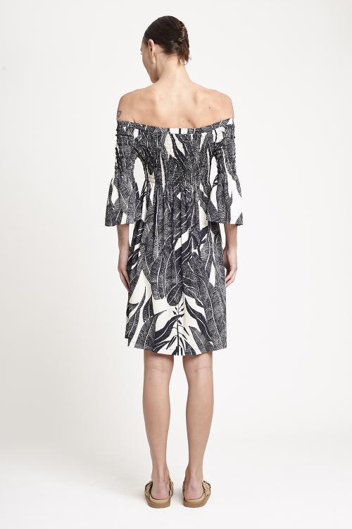 Fit — Vestido Jersey Estampa Suculentas Lastex Curto