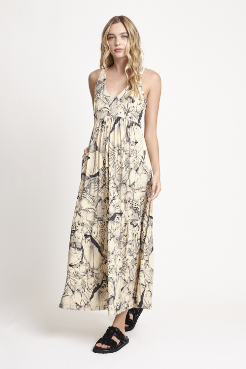 Fit — Vestido Jersey Natureza Com Recortes