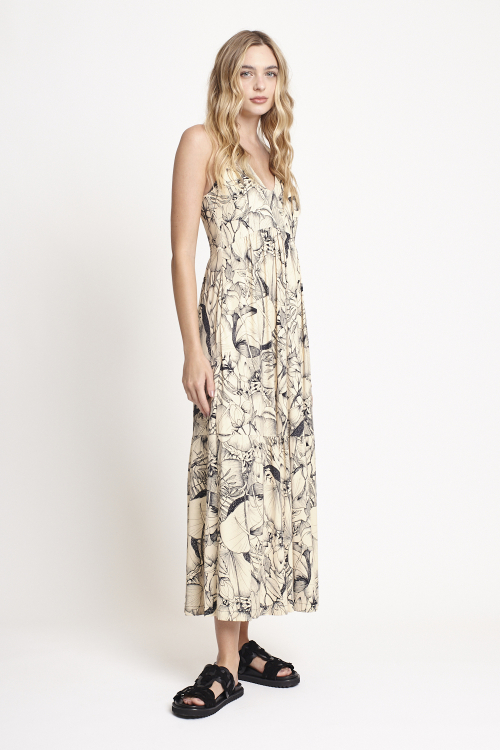 Fit — Vestido Jersey Natureza Com Recortes