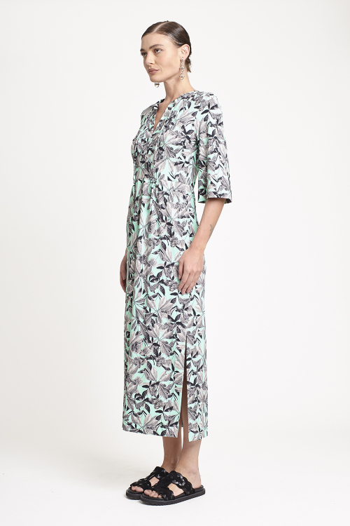 Fit — Vestido Jersey Reto Estampa Jardim