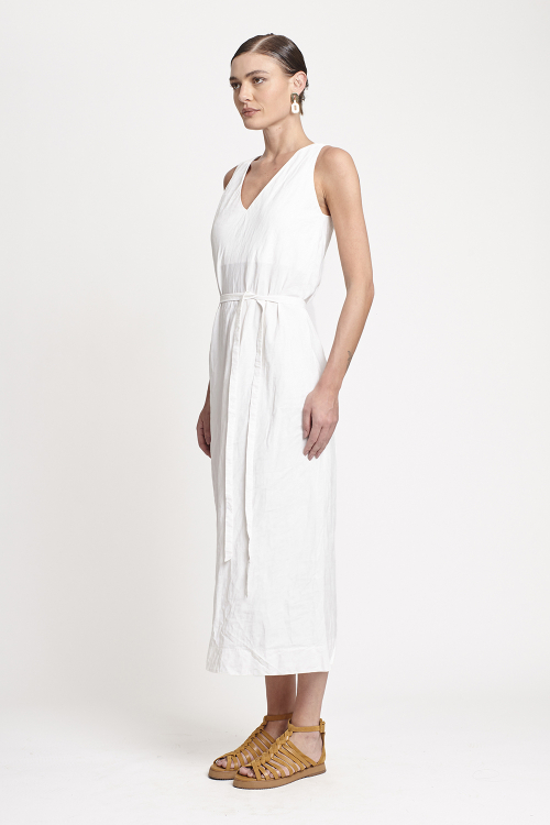 Fit — Vestido Viscose Metal Decote V