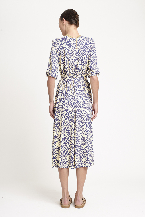 Fit — Vestido Jersey Amarração Estampa Paisagem