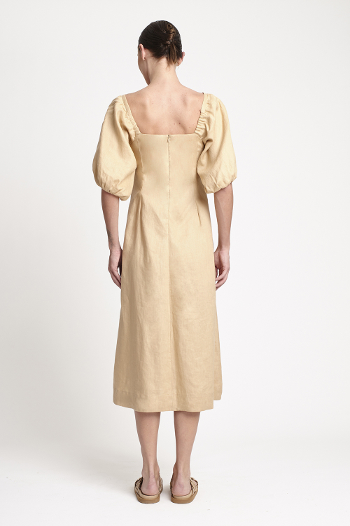 Fit — Vestido Linho Bordado Natureza