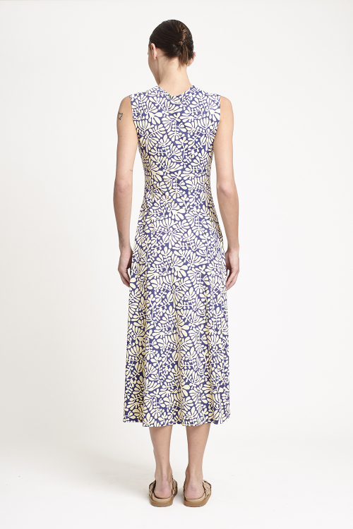Fit — Vestido Jersey Estampa Paisagem Recorte Cintura