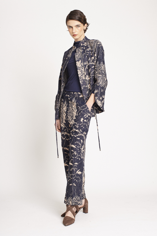 Fit — Calça Jacquard Biombo