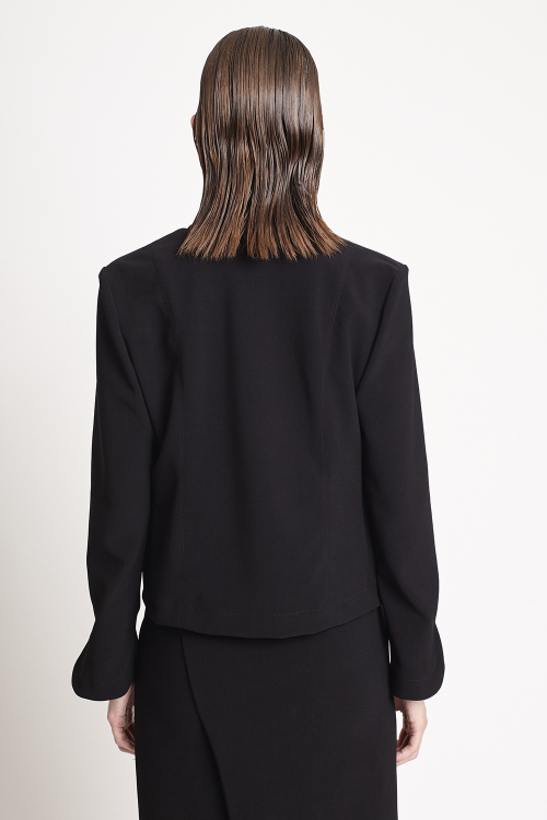 Fit — Casaco Malha Crepe Cropped