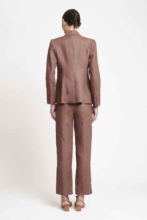Fit — Blazer Linho Encorpado Acinturado