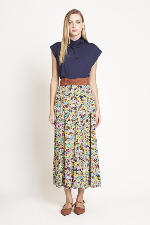 Fit — Saia Jersey Estampa Alegria