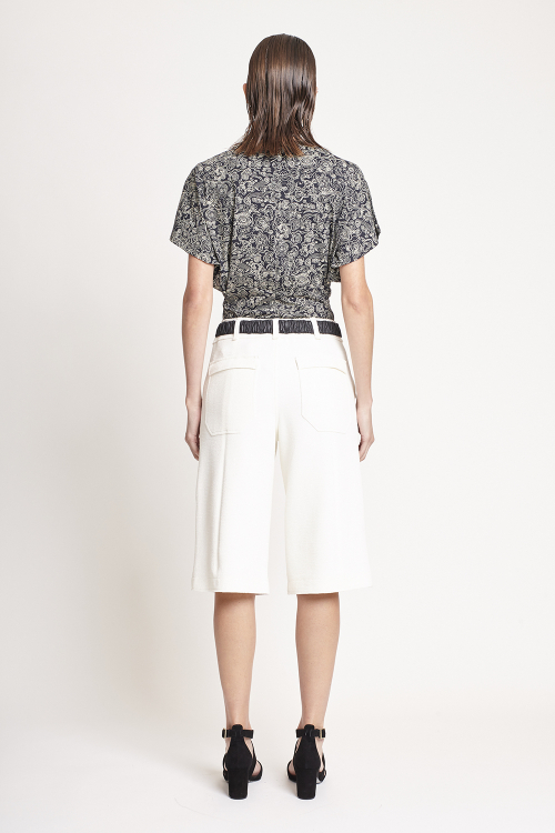 Fit — Blusa Estampa Nuvens Franzido