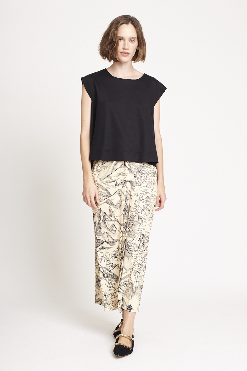 Fit — Saia Jersey Estampa Monte Fuji