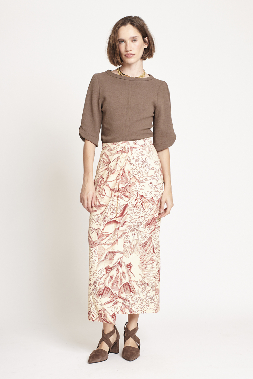 Fit — Saia Jersey Estampa Monte Fuji