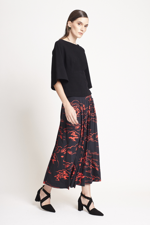 Fit — Saia Jersey Est Jardim Do Oriente Pregas