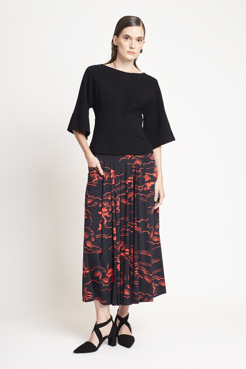 blusa bouclê manga ampla