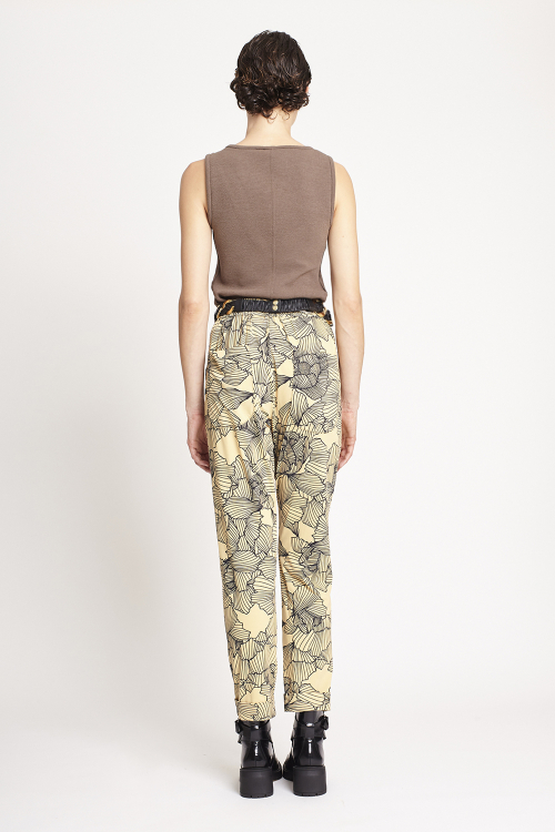 Fit — Calça Jersey Estampa Peônia