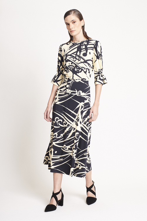 Fit — Saia Jersey Estampa Kanji