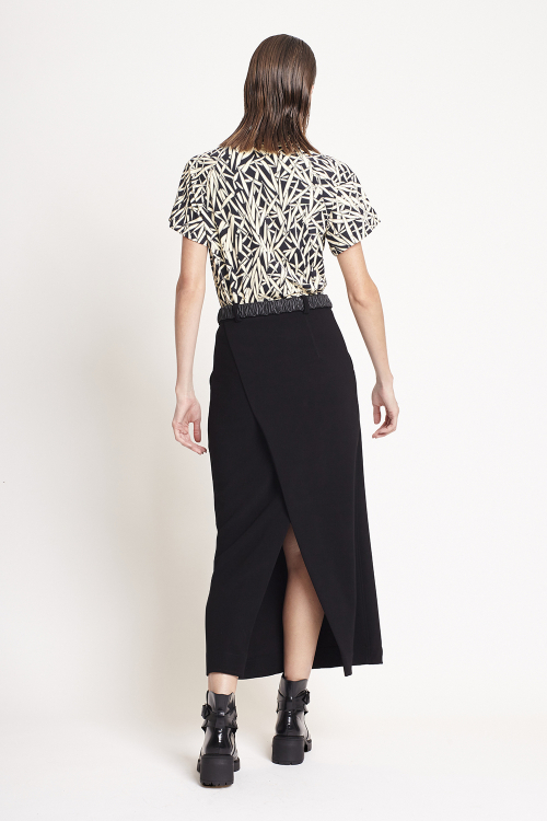 Fit — Saia Malha Crepe Longa