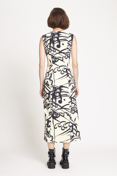 Fit — Vestido Jersey Estampa Kanji