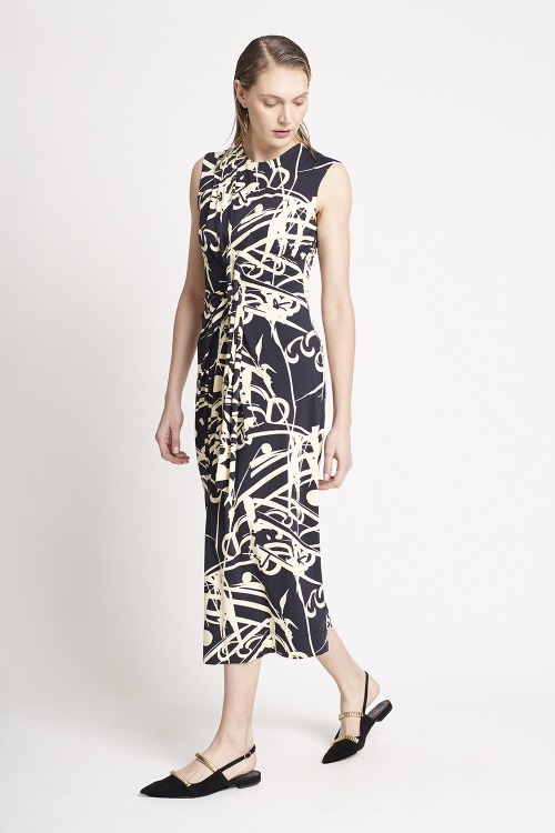 Fit — Vestido Jersey Estampa Kanji