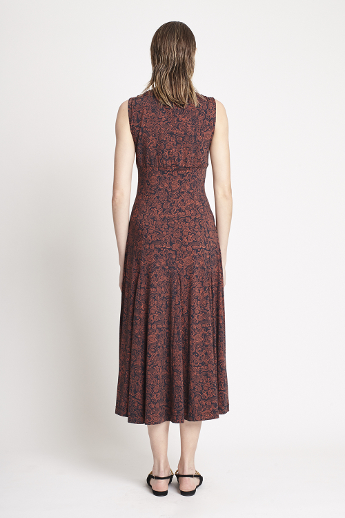 Fit — Vestido Jersey Estampa Nuvens Nesgas