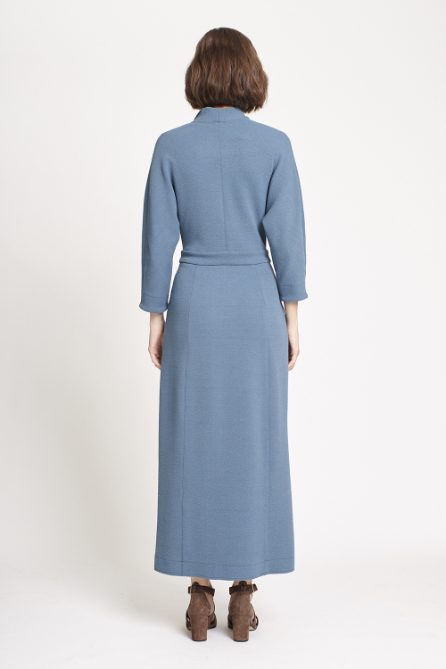 Fit — Vestido Malha Dupla Bouclê Transpasse