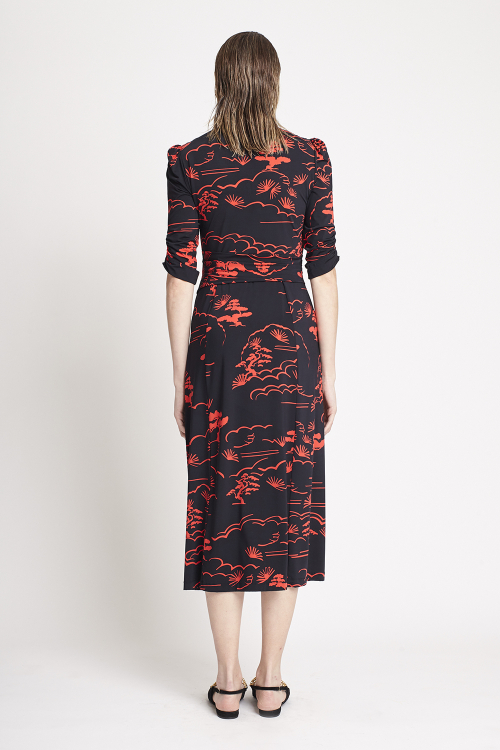 Fit — Vestido Jersey Jd Do Oriente Decote Alongado