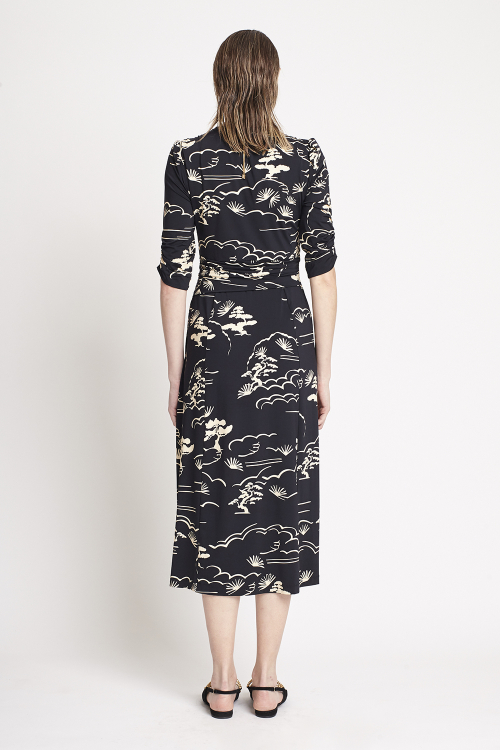 Fit — Vestido Jersey Jd Do Oriente Decote Alongado