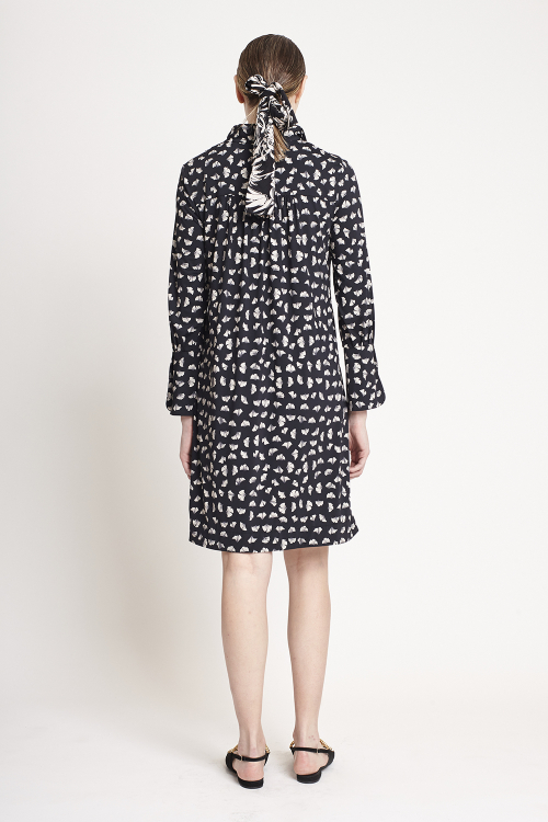 Fit — Vestido Jersey Estampa Ginkgo Pala Curto