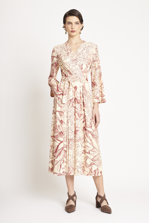 Fit — Vestido Jersey Est Monte Fuji Transpassado