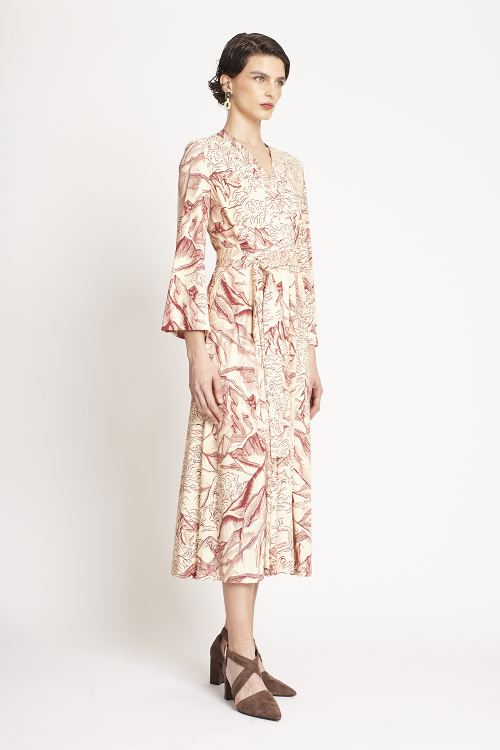 Fit — Vestido Jersey Est Monte Fuji Transpassado