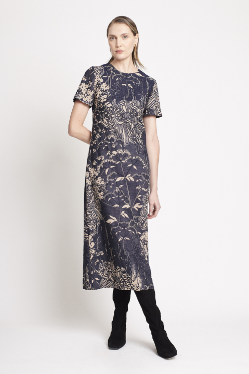 Fit — Vestido Jacquard Biombo