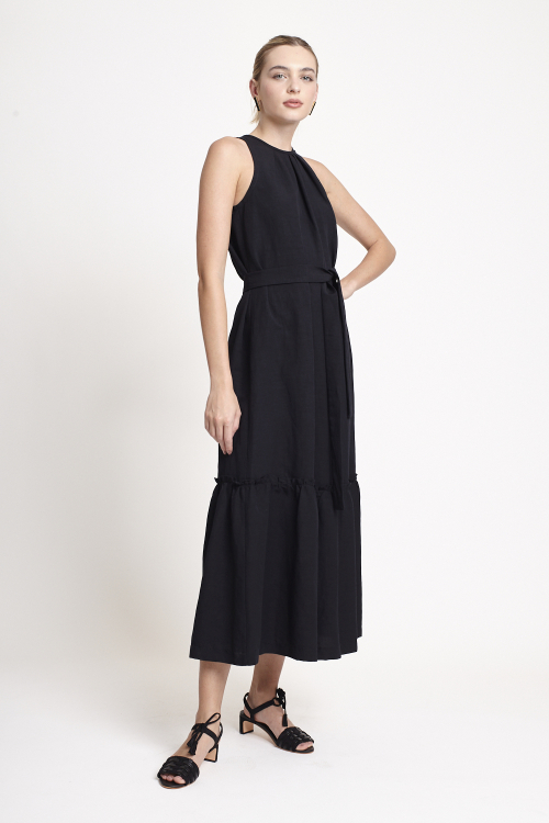Fit — Vestido Modal Com Linho
