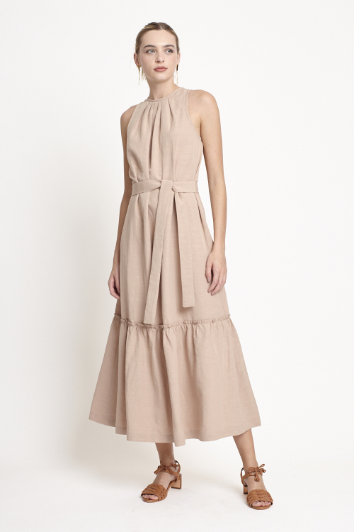 Fit — Vestido Modal Com Linho