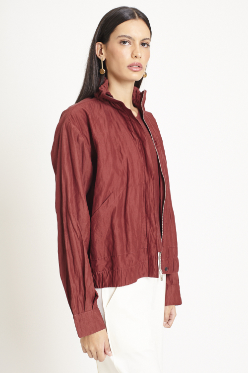 Fit — Jaqueta Viscose Metal Gola