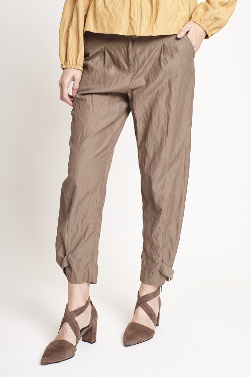 Fit — Calça Viscose Metal Ajuste Barra