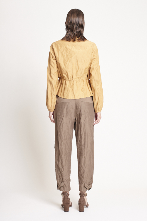 Fit — Calça Viscose Metal Ajuste Barra