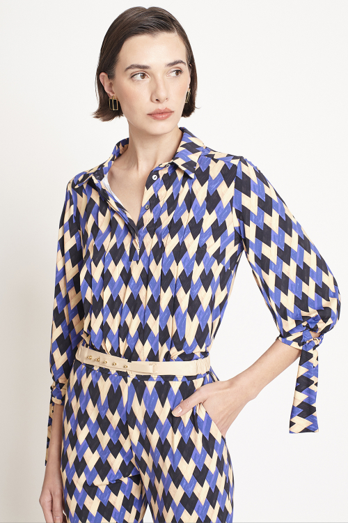 Fit — Camisa Jersey Estampa Tressê