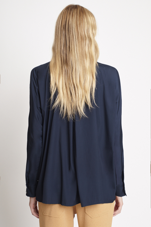 Fit — Blusa Tricoline Abertura Mangas