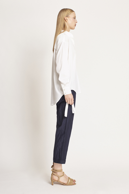 Fit — Camisa Tricoline Abertura Lateral