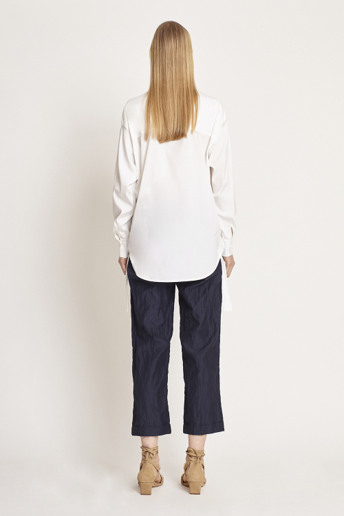 Fit — Camisa Tricoline Abertura Lateral
