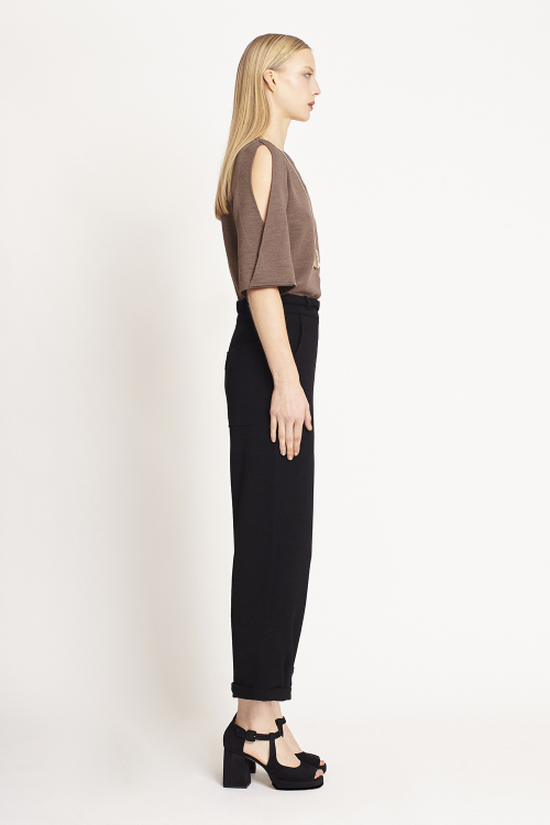 Fit — Calça Bouclê Com Cinto Estreito