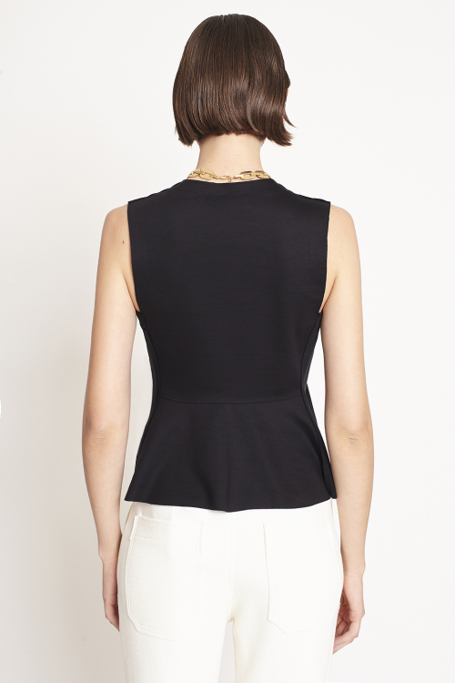 Fit — Blusa Malha Dupla Leve Basque Costas